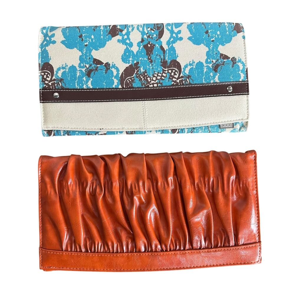 Miche Purse Colorful Magnetic Rectangle Shell Covers Blue Orange Lot Of 2